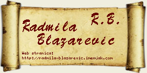 Radmila Blažarević vizit kartica